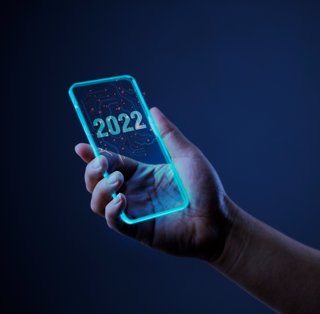 2022 on a smartphone
