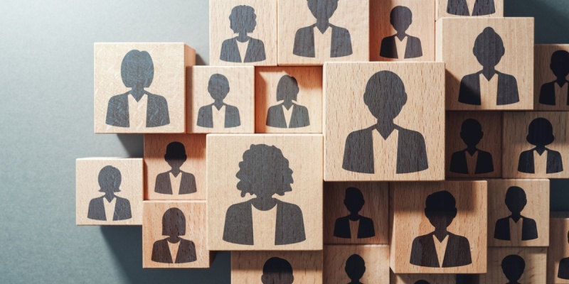 Blocks with people graphic
